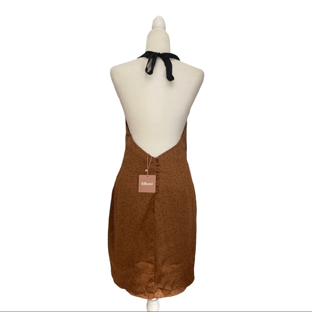 LèRumi Gene Tan Spot Mini Dress NWT - Picture 7 of 11